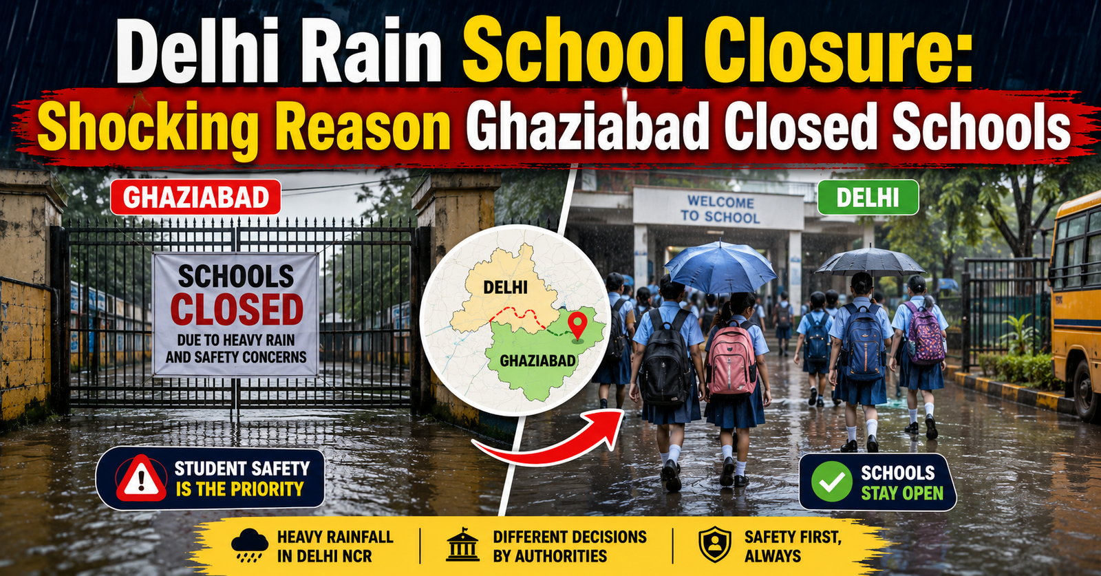Delhi Rain School Closure