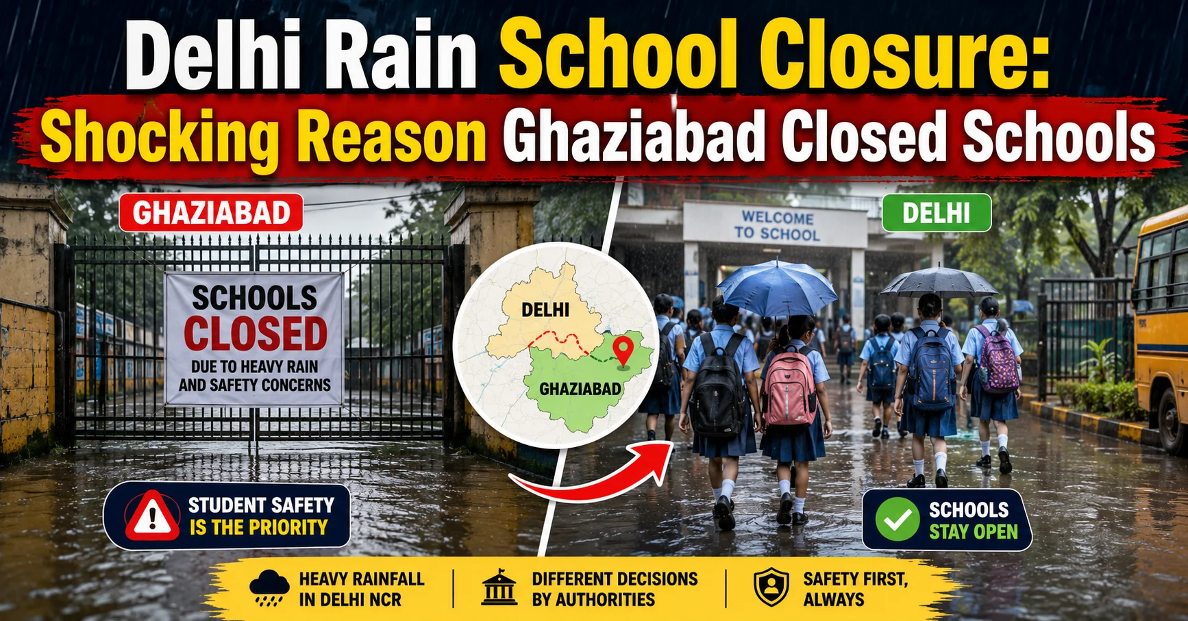 Delhi Rain School Closure