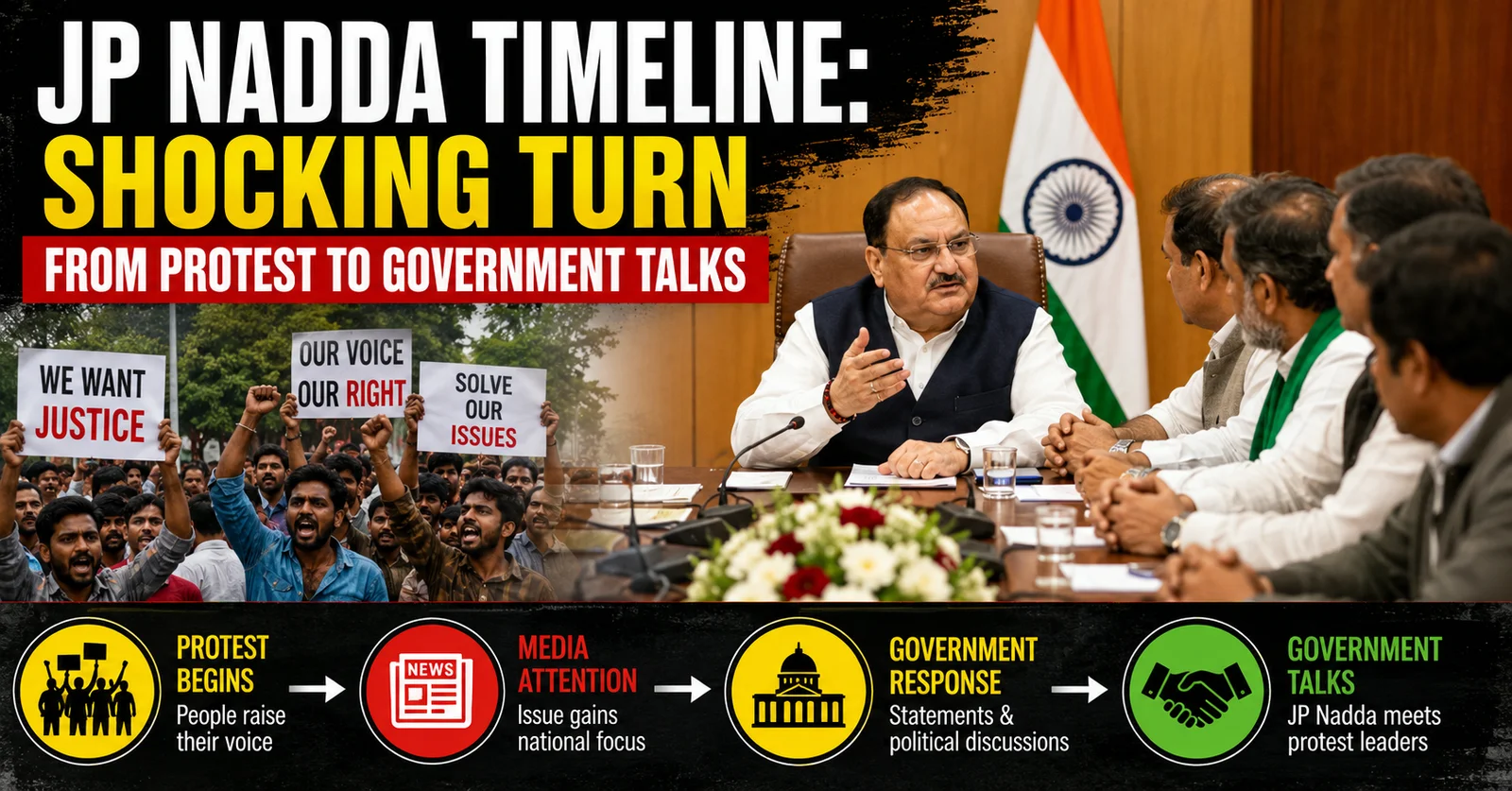 JP Nadda Timeline